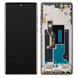 DISPLAY AMOLED + TOUCHSCREEN DISPLAY COMPLETO + FRAME PER MOTOROLA EDGE 50 FUSION (XT2429-1) NERO ORIGINALE