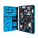 QIANLI PIATTAFORMA DISSALDANTE + PIATTAFORMA RIBALLANTE DI POSIZIONAMENTO 6 IN 1 PER APPLE IPHONE X / XS / XS MAS / 11 / 11 PRO / 11 PRO MAX