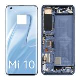 TOUCHSCREEN + DISPLAY LCD DISPLAY COMPLETO + FRAME PER XIAOMI MI 10 5G GRIGIO ORIGINALE (7 VERSION)（SERVICE PACK）