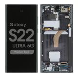 TOUCHSCREEN + DISPLAY AMOLED DISPLAY COMPLETO + FRAME PER SAMSUNG GALAXY S22 ULTRA 5G S908B NERO (DISPLAY RINNOVATA FRAME NON ORIGINALE)