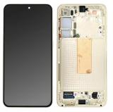 TOUCHSCREEN + DISPLAY AMOLED DISPLAY COMPLETO + FRAME PER SAMSUNG GALAXY S23 PLUS 5G / S23+ 5G S916B BEIGE ORIGINALE (SERVICE PACK)