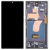 TOUCHSCREEN + DISPLAY AMOLED DISPLAY COMPLETO + FRAME PER SAMSUNG GALAXY S23 ULTRA 5G S918B NERO FANTASMA ORIGINAL (SERVICE PACK)