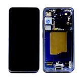 TOUCHSCREEN + DISPLAY AMOLED DISPLAY COMPLETO + FRAME PER SAMSUNG GALAXY S25 5G S931B BLU MARINO / NERO ORIGINALE (SERVICE PACK) (ASSEMBLATO)