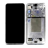 TOUCHSCREEN + DISPLAY AMOLED DISPLAY COMPLETO + FRAME PER SAMSUNG GALAXY S25 PLUS / S25+ 5G S936B OMBRA ARGENTO ORIGINALE (SERVICE PACK) (ASSEMBLATO)