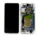 TOUCHSCREEN + DISPLAY AMOLED DISPLAY COMPLETO + FRAME PER SAMSUNG GALAXY S25 EDGE S937B TITANIO ARGENTO ORIGINALE (SERVICE PACK)
