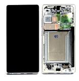 TOUCHSCREEN + DISPLAY AMOLED DISPLAY COMPLETO + FRAME PER SAMSUNG GALAXY S25 ULTRA S938B TITANIO ARGENTO BLUE ORIGINALE (SERVICE PACK) (ASSEMBLATO)